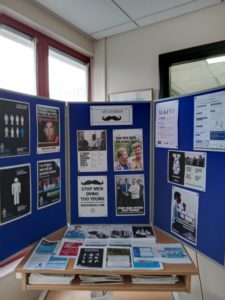 Library display of material for Movember