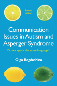 Front cover of the book of the month for March. Title of the book is Communication Issues in Autism and Asperger Syndrome