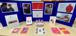 Display of health promotion materials promoting heart health