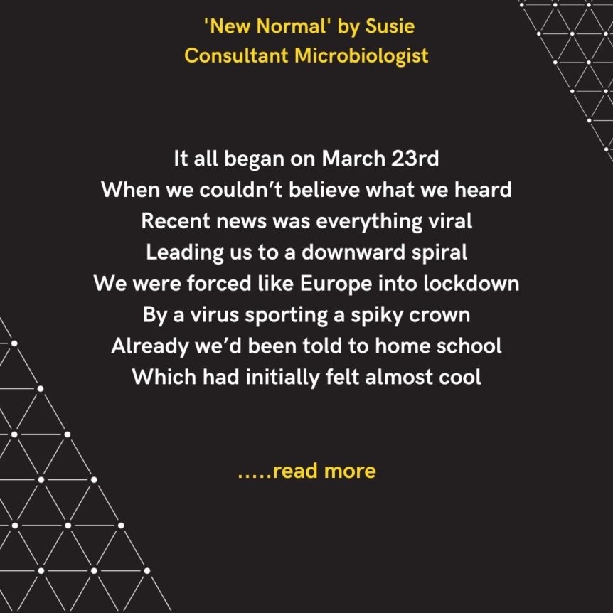 It all began on March 23rd When we couldn’t believe what we heard Recent news was everything viral Leading us to a downward spiral We were forced like Europe into lockdown By a virus sporting a spiky crown Already we’d been told to home school Which had initially felt almost cool