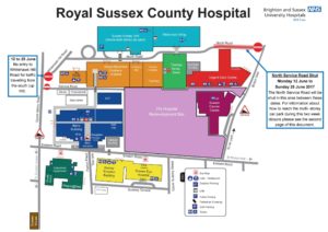  RSCH  map with multistorey car park directions 12 to 25 